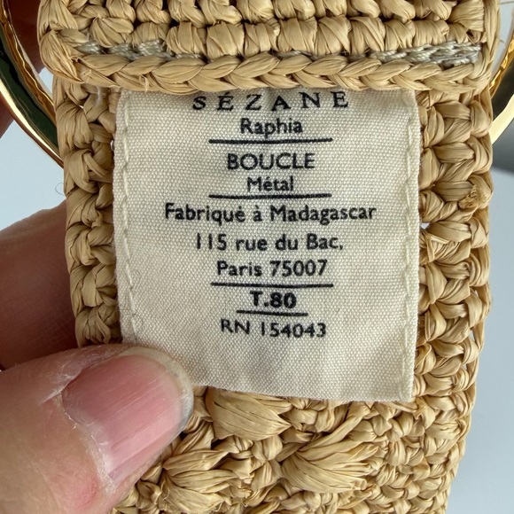 Sezane Selena Belt Natural Raffia No-Hole - Picture 11 of 15